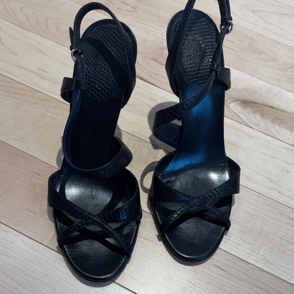 Gucci Black Strappy Heels